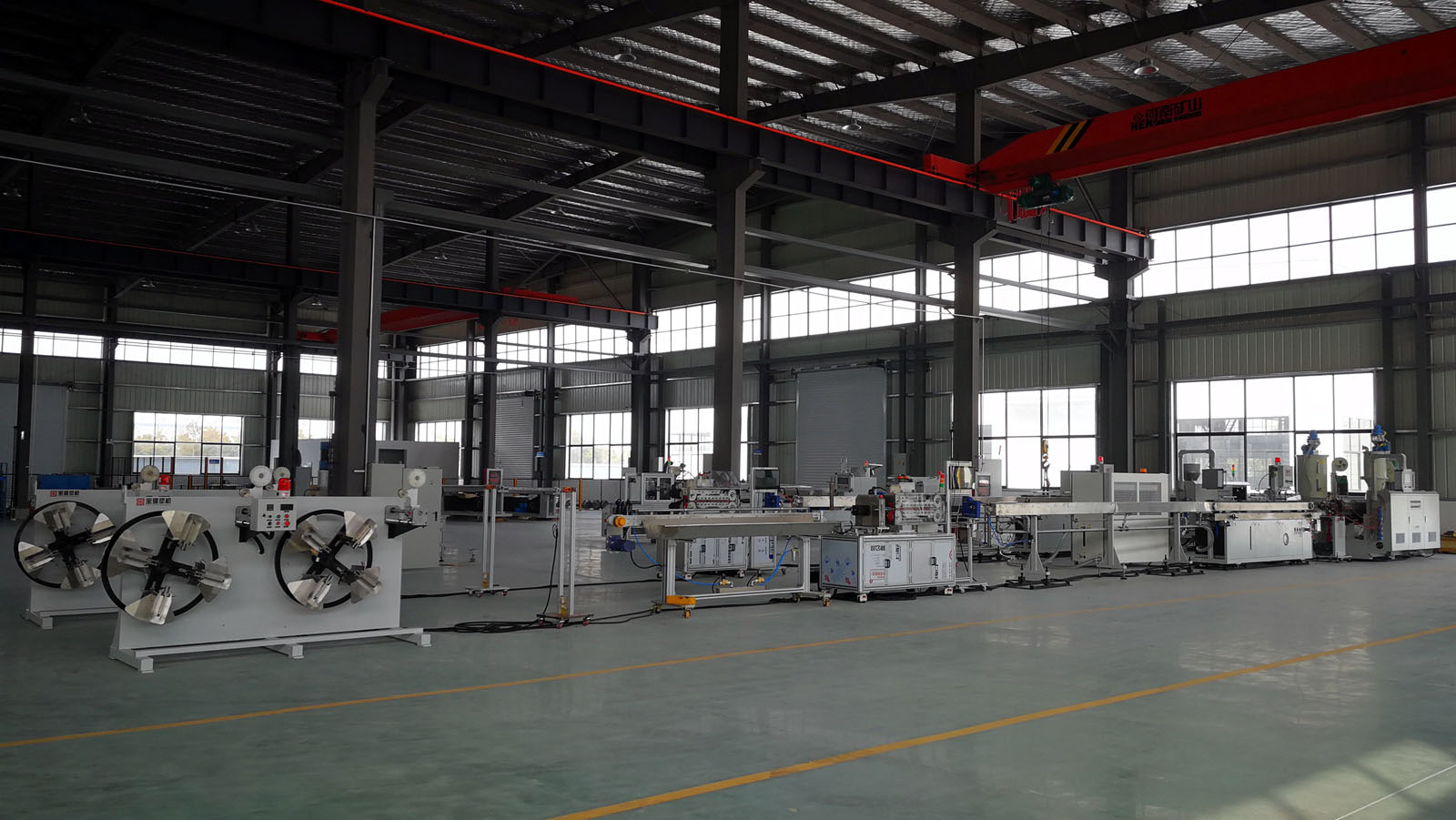 Full servo drive PAPU tube high speed extrusion line commissioning (3)